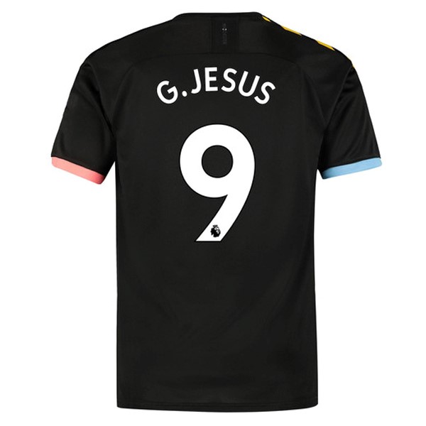 Camiseta Manchester City NO.9 G.Jesus Segunda equipación 2019-2020 Negro